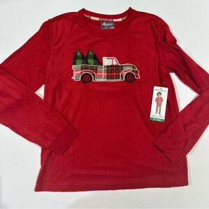 Red Kids Christmas Truck pajama Shirt